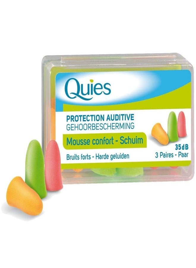 سدادات أذن Quies Protection Auditive - 35 ديسيبل - 3 أزواج [الصحة والجمال] - Image 1